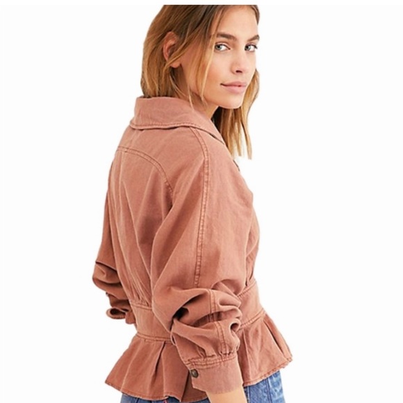 Free People Joani Belted Peplum Jacket - Picture 2 of 8